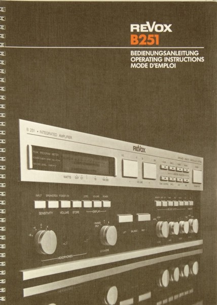 Revox B 251 Manual