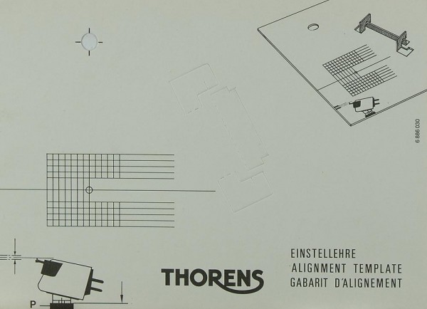 Thorens Alignment Template Justageschablone
