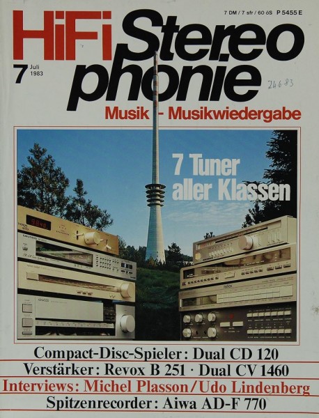 Hifi Stereophonie 7/1983 Zeitschrift