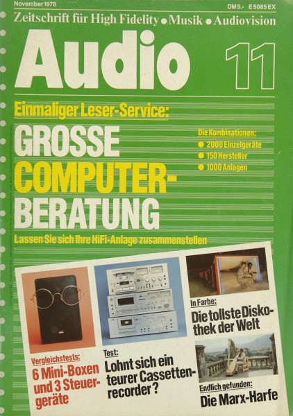 Audio 11/1978 Zeitschrift