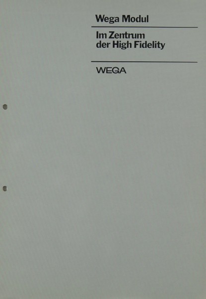 Wega Wega Modul Brochure / Catalogue