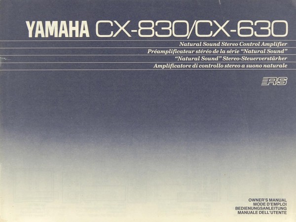 Yamaha CX-830 / CX-630 Bedienungsanleitung