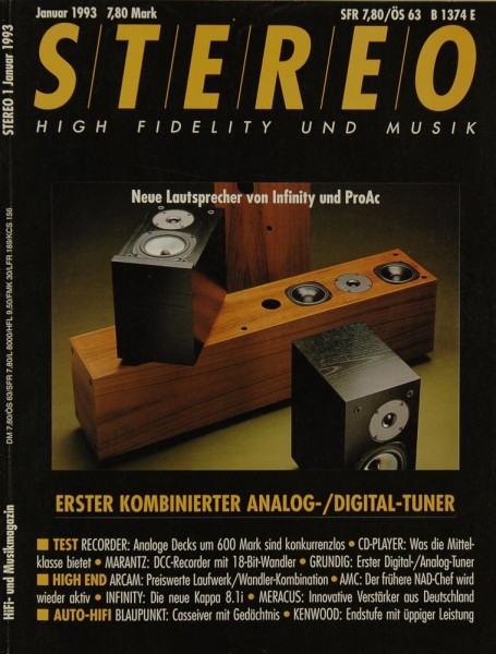 Stereo 1/1993 Zeitschrift