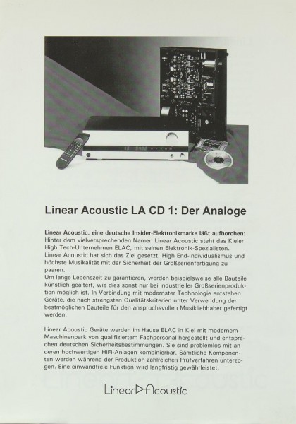 Linear Acoustic LA CD 1 Manual