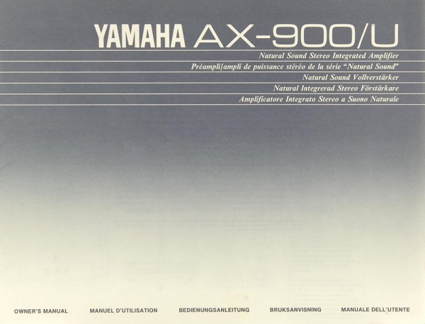 Yamaha AX-900/U Bedienungsanleitung