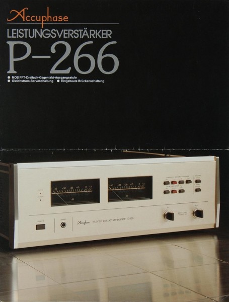 Accuphase P-266 brochure / catalogue