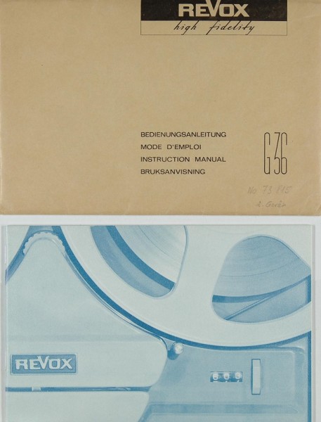 Revox G 36 Manual