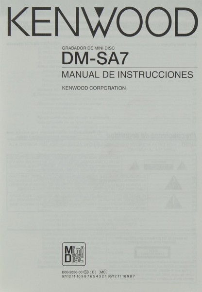 Kenwood DM-SA 7 Manual