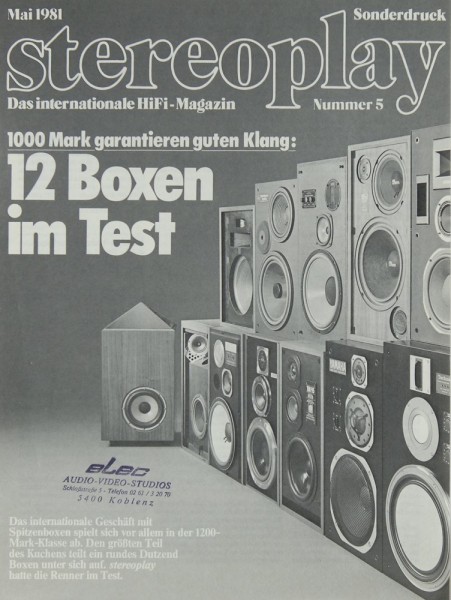 Stereoplay special print May 1981 test reprint