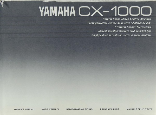 Yamaha CX-1000 Manual