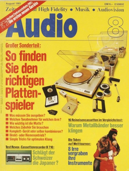 Audio 8/1981 Zeitschrift
