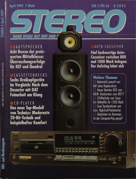 Stereo 4/1989 Zeitschrift