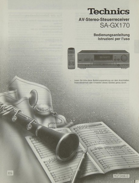 Technics SA-GX 170 Manual
