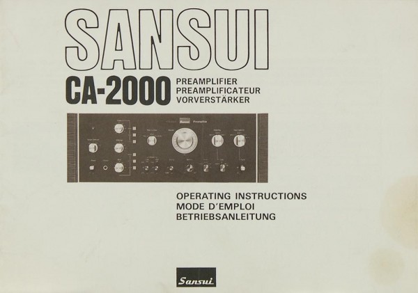 Sansui CA-2000 User Manual