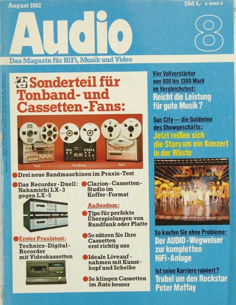 Audio 8/1982 Zeitschrift