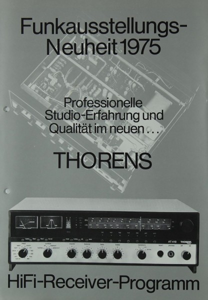 Thorens Funkausstellungs-Neuheit 1975 Brochure / Catalogue