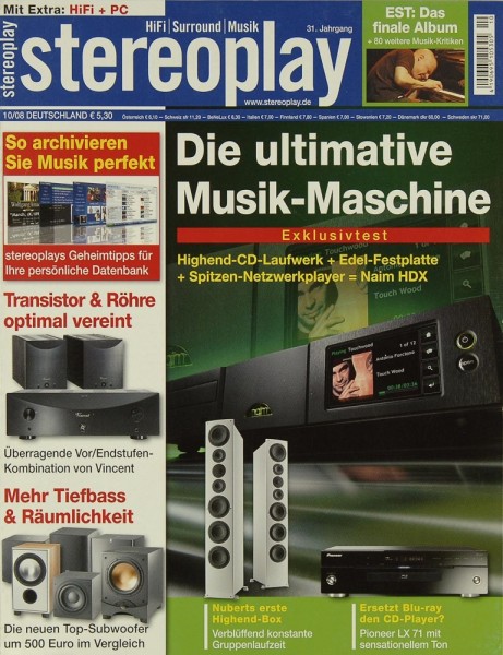 Stereoplay 10/2008 Zeitschrift