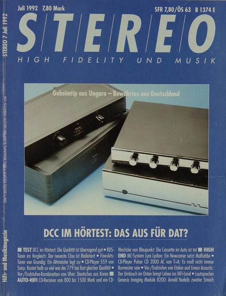 Stereo 7/1992 Zeitschrift