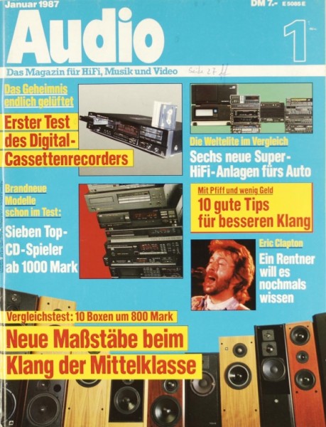 Audio 1/1987 Zeitschrift