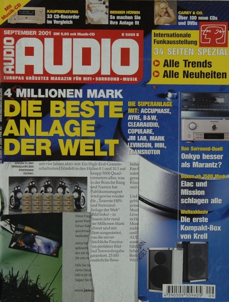 Audio 9/2001 Zeitschrift