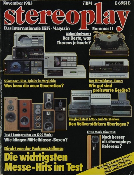 Stereoplay 11/1983 Zeitschrift