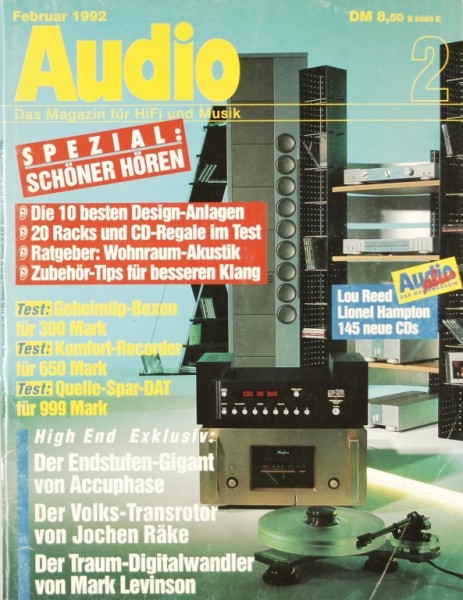 Audio 2/1992 Zeitschrift