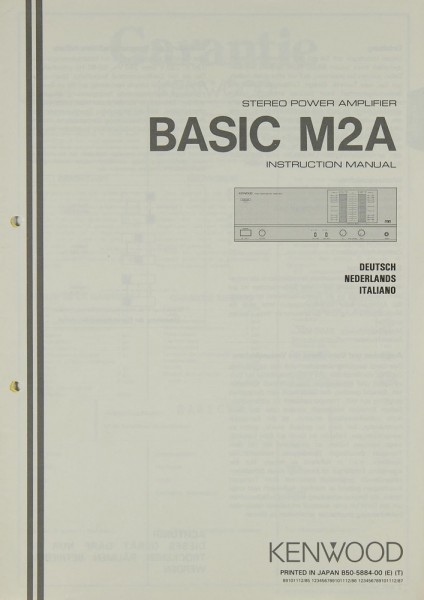 Kenwood Basic M 2 A Bedienungsanleitung