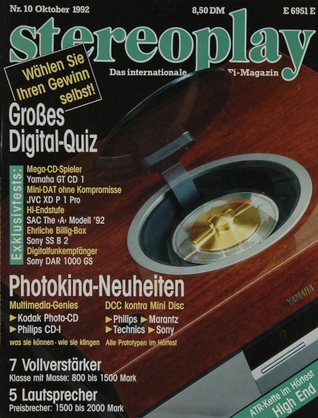 Stereoplay 10/1992 Zeitschrift