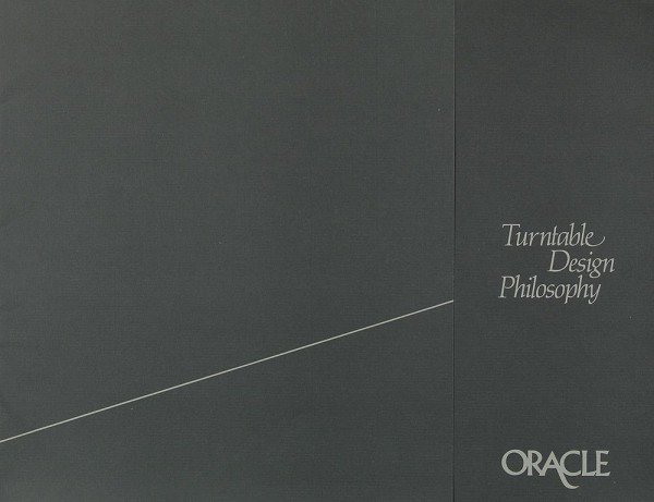 Oracle Turntable Design Philosophy Prospekt / Katalog