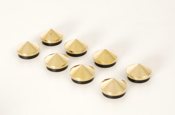 Gold-plated cone feet 8er set