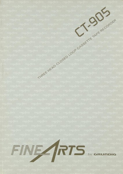 Fine Arts / Grundig CT-905 Manual