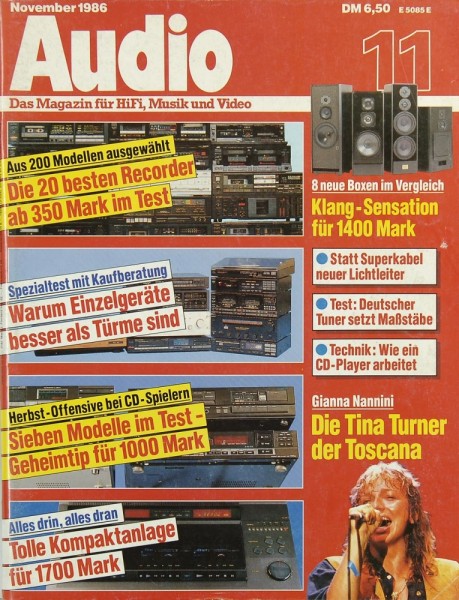 Audio 11/1986 Zeitschrift