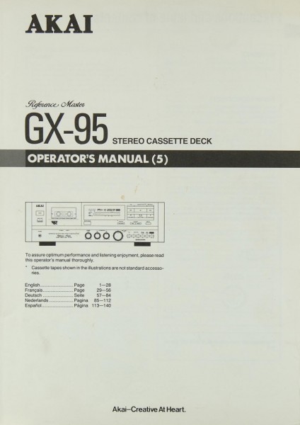 Akai GX-95 Manual