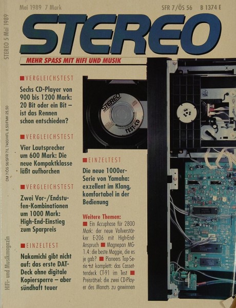 Stereo 5/1989 Zeitschrift