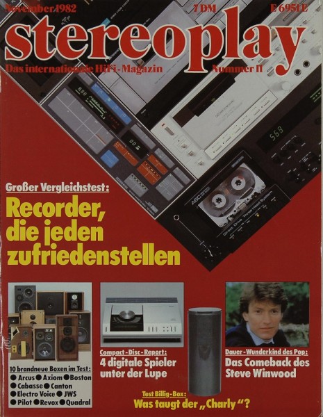 Stereoplay 11/1982 Zeitschrift