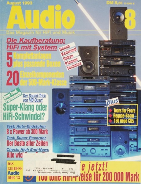 Audio 8/1993 Zeitschrift