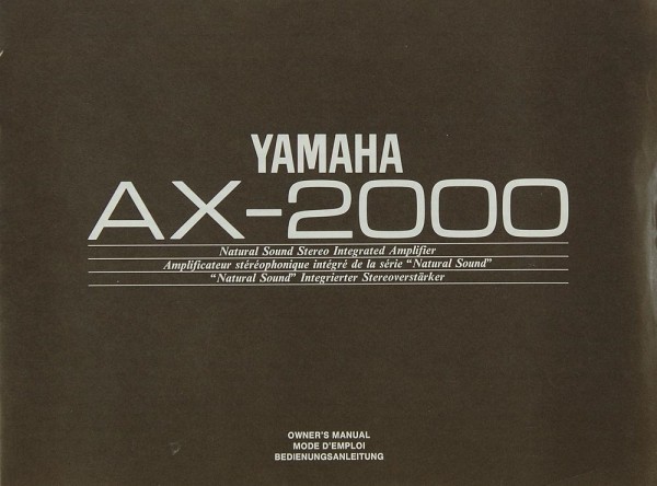 Yamaha AX-2000 Manual