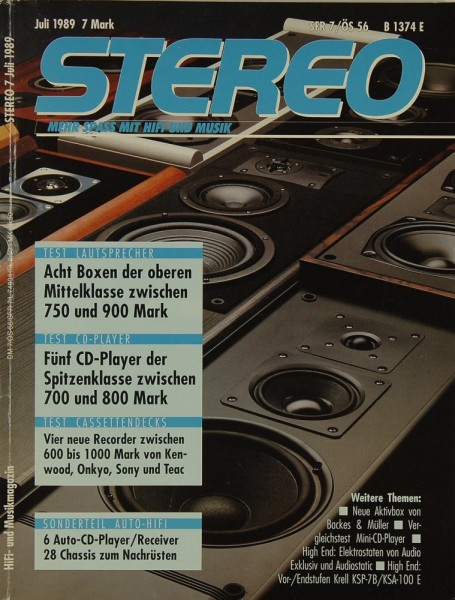 Stereo 7/1989 Zeitschrift