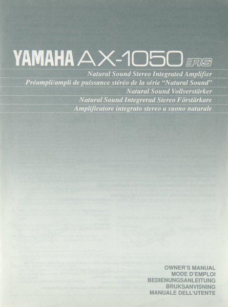 Yamaha AX-1050 Operating Instructions