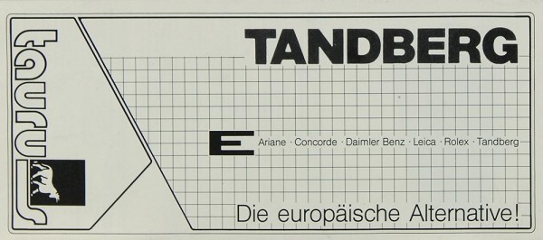 Tandberg Verschiedene Prospekt / Katalog