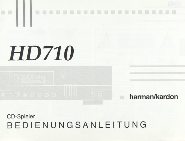 Harman / Kardon HD 710 Operating Instructions