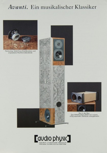 Audio Physic Avanti brochure / catalogue