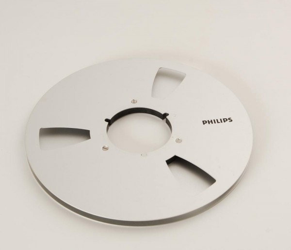 Philips 27er Leerspule NAB Metallspule silbern