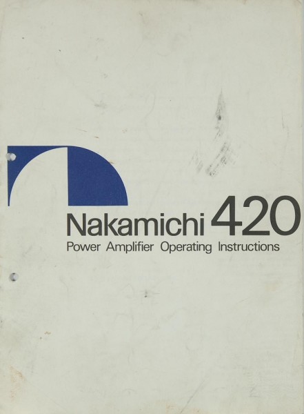Nakamichi 420 Manual