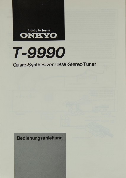 Onkyo T-9990 Manual