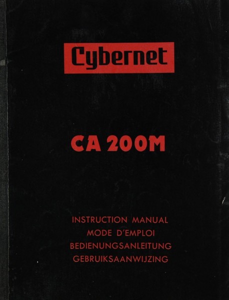 Cybernet CA 200 M Operating Instructions