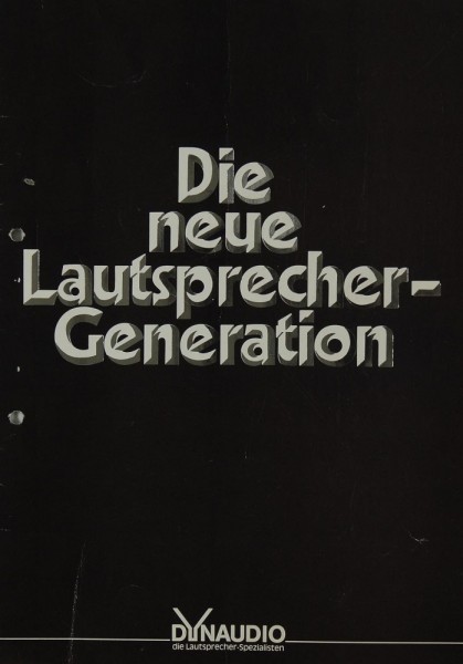 Dynaudio Die neue Lautsprecher-Generation Brochure / Catalogue