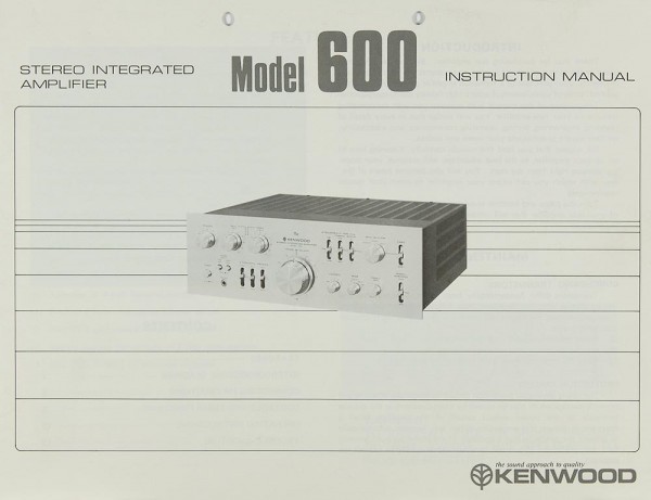Kenwood 600 User Manual