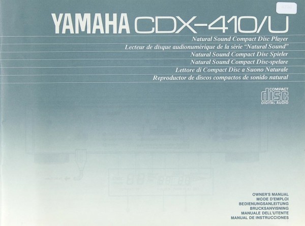 Yamaha CDX-410/U Bedienungsanleitung