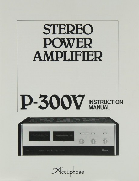 Accuphase P-300 V Operating Instructions